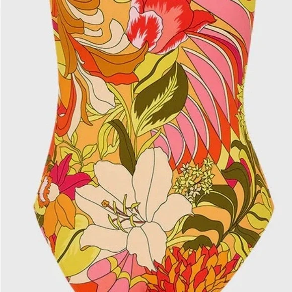 Camilla Multicolor Floral One Piece Swimsuit Size Medium - Picture 2 of 16